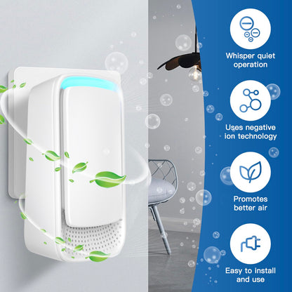 Plug-In Ionizer Air Purifier: Quiet Home & Pet Freshener